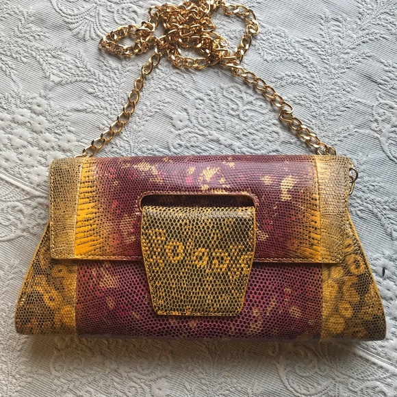 Vintage Handbags - W H Petronela python lizard crossbody bag